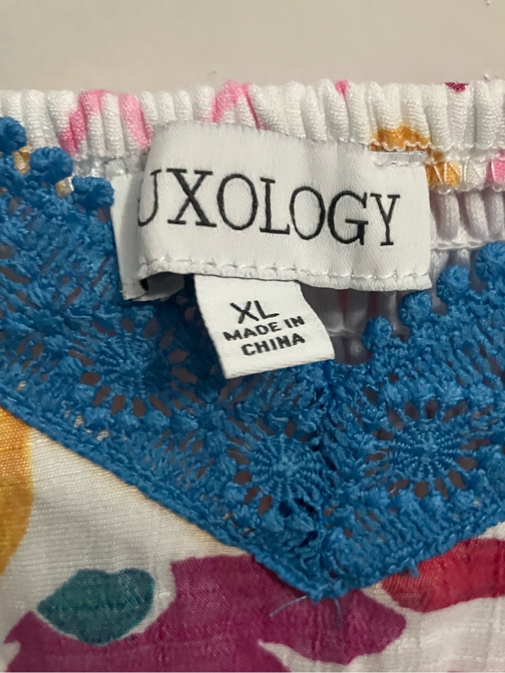 Luxology - floral maxi dress, pastel patchwork print - Picture 3 of 6